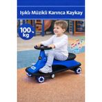 Toha Royal Karınca Kaykay Işıklı & 12 Müzikli - 100 kg Taşıma Kapasiteli Swing Car - Lacivert