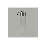 Tohana 450 ml Şeffaf Gri H2O Metal Kapaklı Cam Matara