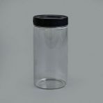 Tohana 600 ml Şeffaf Siyah Vakumlu Cam Kavanoz