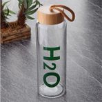 Tohana Alm H2O 600 ml Bambu Kapaklı Cam Matara