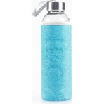 Tohana Cam Matara Deri Kılıflı Suluk 500 ml Mavi