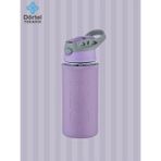 Tohana H2O Deri Kılıflı Pipetli Cam Matara 500 ml - Mor