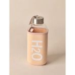 Tohana H2O Kare Kılıflı Pastel Renk Cam Matara 530 ml - Bej
