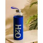 Tohana H2O Kılıflı Cam Matara 750 ml - Lacivert