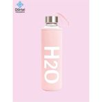 Tohana H2O Kılıflı Cam Matara 750 ml - Pembe