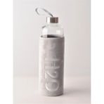 Tohana H2O Peluş Kılıflı Cam Matara 1000 ml Siyah - Renk Seçenekli
