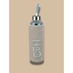 Tohana H2O Peluş Kılıflı Cam Matara 600 ml - Sütlü Kahverengi