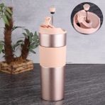 Tohana İçecek Termosu 500 Ml Altın Renk Bambu Malzeme ile Uzun Süre Sıcak Soğuk Koruma