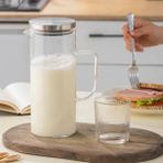 Tohana Metal Kapaklı Cam Sürahi - Şeffaf - 1500 ml - 1,5 lt