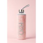 Tohana Peluş Kılıflı Cam Matara 600 ml Açık Pembe