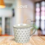 Tohana Porselen Kupa 400ML Love Serisi Desen3 - 6 Adet - 400 ml