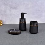 Tohana Seramik Bambu Siyah 5'li Banyo Seti