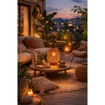 Tohana Solar Fener Bahçe Aydınlatma Dekoratif Güneş Enerjili Kamp Lambası 19x24 cm