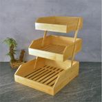 Tohana THN76069 3 Katlı 30x42x39 cm Bambu Meyvelik
