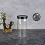 Tohana Vakumlu Cam Kavanoz 1650 ml Siyah