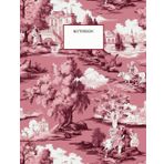 TOILE DE JOUY BURGUNDY WITH CREAM PAPER: Elegant Toile de Jouy Notebook – Timeless Style Meets Modern Functionality A4 - 8,5 x 11 - 80 RULED PAGES