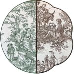 Toile De Jouy Seletti 2'li Amerikan Servis Yeşil-Kahve - 38 x 38 cm