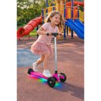 Tois Neo Globy LED Işıklı 3 Tekerlekli Scooter — 4 Kademe, 50–65 Cm Yükseklik Ayarlı Çocuk Scooter