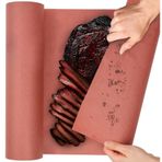 TOJUNE Pembe Kasap Kağıt Rulosu - Sigara İçen, Barbekü, Izgara, Tütsüleme Et için Gıda Sınıfı Şeftali Kasap Kağıdı - Ağartılmamış, Kaplamasız ve Mumsuz (40 cm x 10 m)