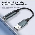 Tok Usb'den 3,5 Mm'ye Ses Jak Adaptörü USB A'dan 3,5 Mm'ye Aux Kablosu Usb'den Ses Jak Adaptörüne Kulaklik USB Harici Ses Karti Bilgisayar Için - Siyah