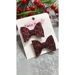 Toka Perisi 2'li Bordo Mini Fiyonk Klips Toka (Metal klipsli)