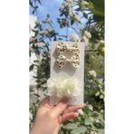 Toka Perisi Baby Ekru Flora Saçı Az(saçı acıtmayan) Bebek Toka Seti 4 adet