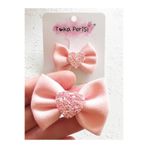 Toka Perisi Bebek Pudra Pembe Mini Fiyonk Klips Toka