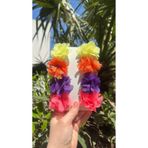 Toka Perisi Çocuk Rengarenk Neon Ton Frida Toka Seti-4 Renk 8 li 3cm Metal Klips Toka