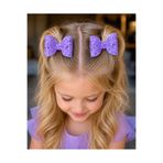 Toka Perisi Lila Miks Luna Fiyonk Glitter Klipsli Toka (4 cm metal Klips)
