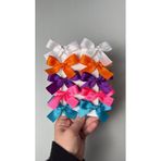 Toka Perisi Neon Tonlar Kurdela Fiyonk 10 adet 3 cm Metal Klips ( Neo pembe -turuncu-mor-mavi-beyaz)