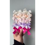 Toka Perisi Pembe Tonlar Kurdela Fiyonk 10 Adet 3 cm Metal Klips