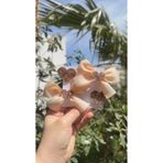 Toka Perisi Somon Pembe Kız Çoçuk Bebek Kurdele Kalpli & kalp Klips toka seti