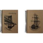 Tokaç 16X23 Kraft Spiralli Defter 80 Yaprak Kareli 2'li