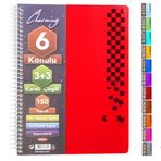 Tokaç A4 3 Kareli 3 Çizgili 150 Yaprak Ayraçlı Defter