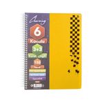 Tokaç A4 3 Kareli 3 Çizgili 150 Yaprak Sarı Ayraçlı Defter