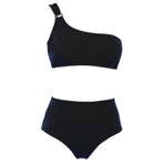 TOKALI BİKİNİ ÜST YÜKSEK BEL ALT BIKINI TAKIM DB200564BT SİYAH 38