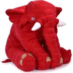 TOKKO Xl Dev Boy 60 cm Fil Uyku Arkadaşım- Uyku Fili- Peluş Yumuşak Fil- Oturma Desteği Bebek Fili Kırmızı