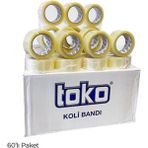 Toko Hotmelt Koli Bandı 45 mm x 100 Metre Şeffaf - 60 Adet