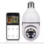 Tokqı Gece Görüslü 360 Derece LED Işık 1080P Wif Kamera Kablosuz Panoramik Ev Güvenlik Ampul Kamerası - Beyaz