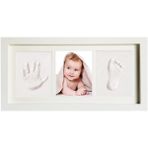 Toksik Olmayan Kil Bebek Ayak Izi Kiti Bellek Fotoğraf Çerçevesi Keepsake Handprint Ahşap Ev Dekor Hediye Büyüme Kayıt | El Ve;ayak Izi Yapımcıları (Yurt Dışından) - Beyaz