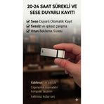 Tokurtech Dünyanın En Küçük Ses Kayıt Cihazı 16 Gb Hafızalı Mini Boy