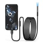 Tokurtech Full HD Yılan Endoskop Kamera 5 mt Su Geçirmez 7 mm Sert Kablo İos-Iphone Uyumlu - Siyah
