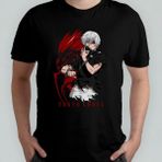 Tokyo Ghoul %100 Pamuklu Bisiklet Yaka T-Shirt Model 2 - Siyah - 8 - 12 Yaş