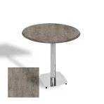 Tokyo Yuvarlak Masa (Kromnikel) Çap 60Cm - (Werzalit, Wermodin Ve Allzalit Tabla) - Kahve Oxid