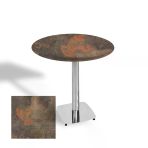 Tokyo Yuvarlak Masa (Kromnikel) Çap 60Cm - (Werzalit, Wermodin Ve Allzalit Tabla) - Metalic Oxid 1