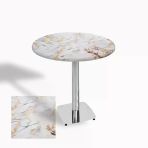 Tokyo Yuvarlak Masa (Kromnikel) Çap 80Cm - (Werzalit, Wermodin Ve Allzalit Tabla) - Gold