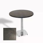 Tokyo Yuvarlak Masa (Kromnikel) Çap 80Cm - (Werzalit, Wermodin Ve Allzalit Tabla) - Grey Marble
