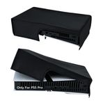 Tolesum PS5 Pro, PS5 Pro için koruyucu kılıf, su sıçramasına karşı su geçirmez toz kapağı, Playstation 5 Pro konsol için, PS5/PS5 Slim için uygun değildir (yatay-siyah)