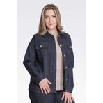 Tolga Saraçoğlu Kadın Şık Düğme Detaylı Denim Ceket 50166 Lacivert