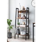 TOLIAHOME 4 Katlı Metal İskeletli Kitaplık Aksesuar Rafı ve Merdiven Raf